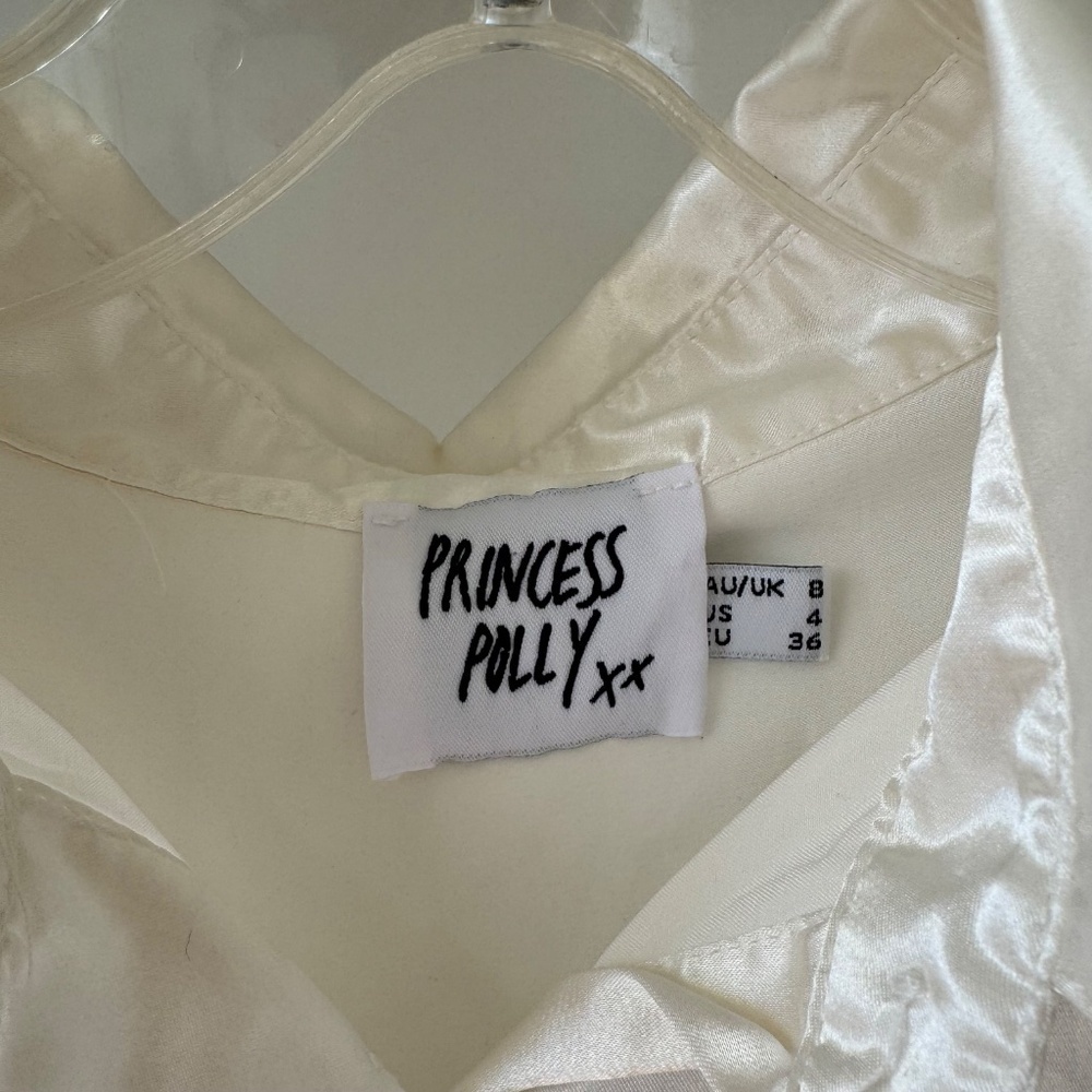 PRINCESS POLLY 90210 Satin Shirt Mini Dress - Picture 9 of 9